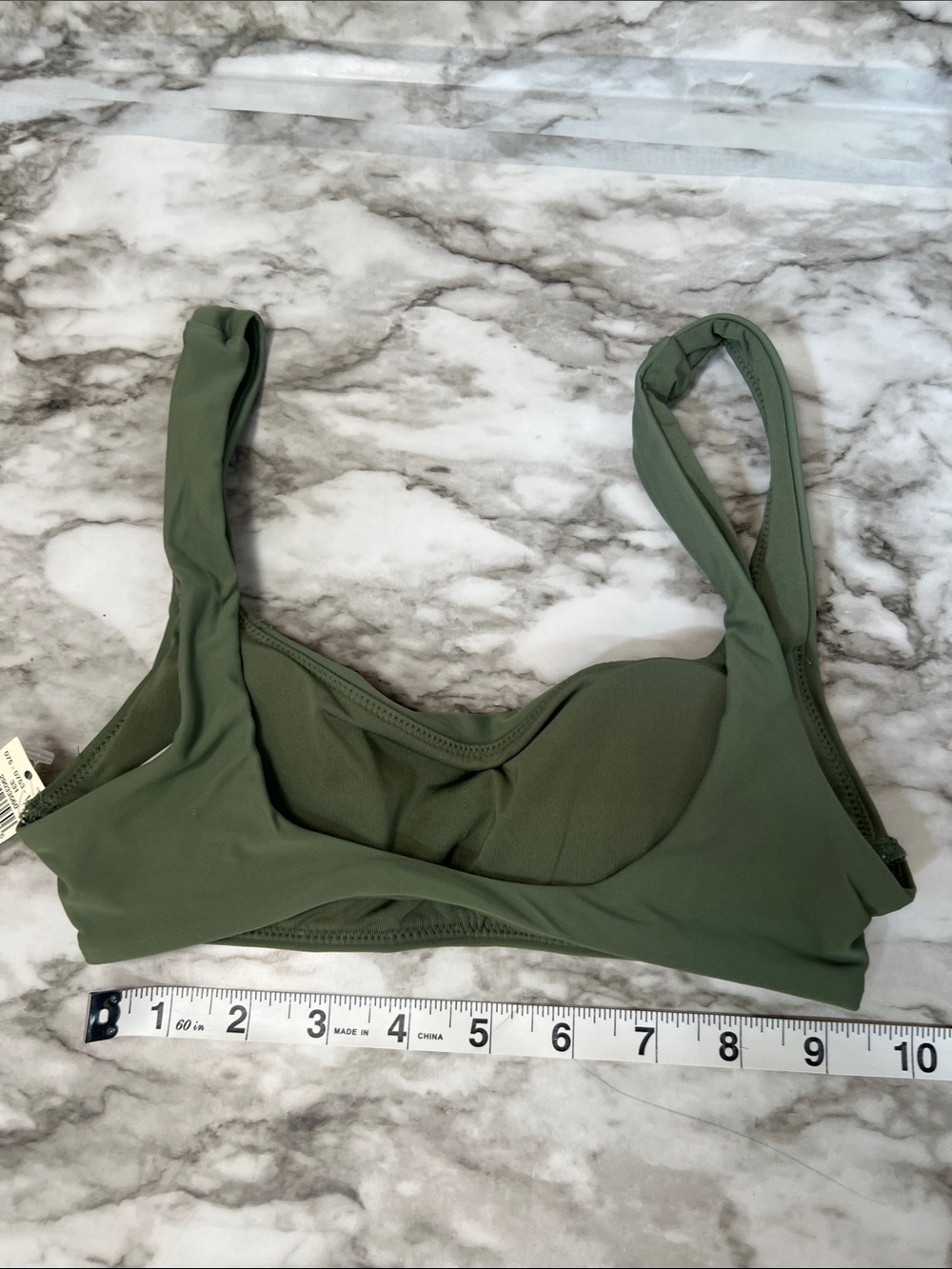 aerie Olive Scoop Bralette Bikini Top - Picture 3 of 4
